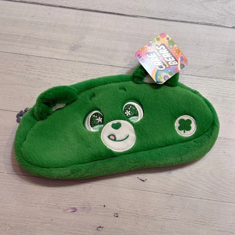 Care Bears plush‎ Pencil Case good luck bear NEW